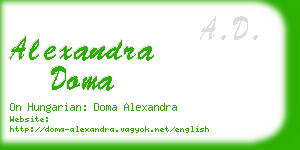 alexandra doma business card